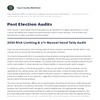 Post Election Audits