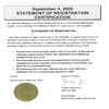 Sept4,2020 Statement of Registration Certification